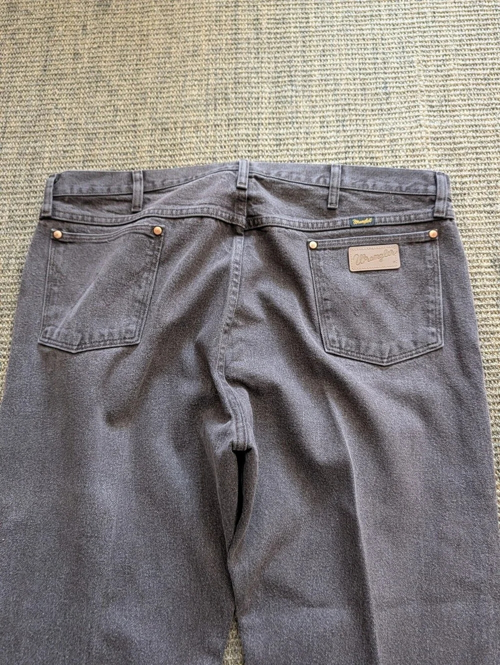Wrangler Jeans Size 42x27 Chocolate Brown Denim 13MWZKL Cowboy Cut Western Rodeo